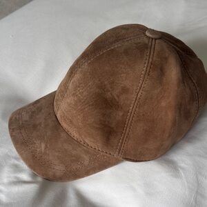 Faux Suede Brown Baseball Cap